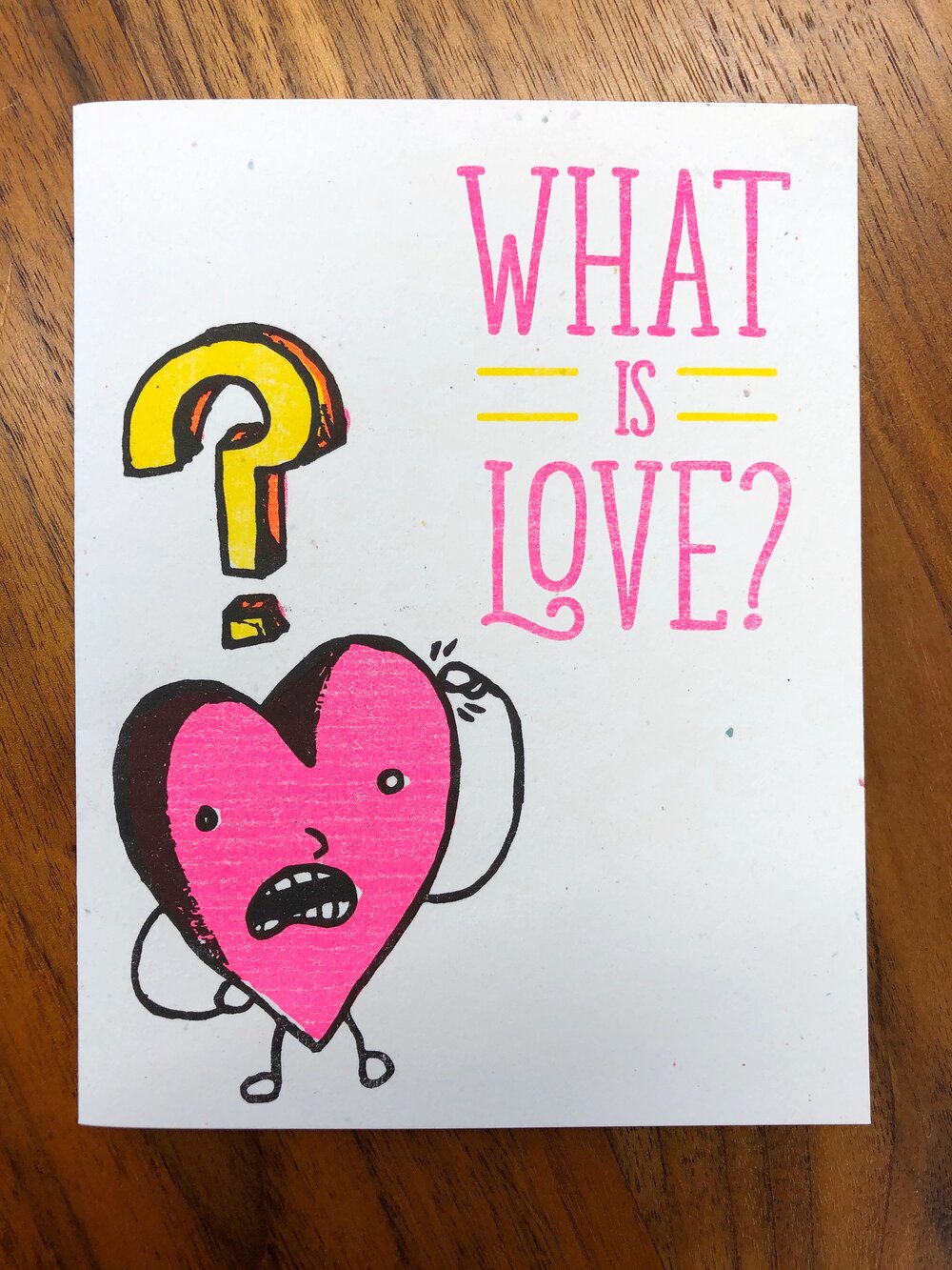 What is Love Risograph Card